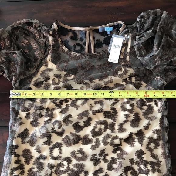 NWT Anthropologie Sheer Leopard Top - Picture 6 of 16